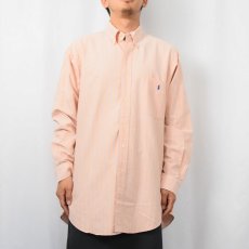 画像2: Ralph Lauren "BIG SHIRT" ストライプ柄 コットンボタンダウンシャツ L (2)