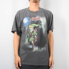 画像2: 2010 ZELDA "Twilight Princess" ゲームキャラクタープリントTシャツ L (2)