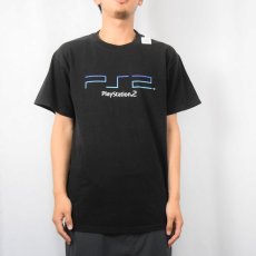 画像2: PlayStation 2 ロゴプリントTシャツ M (2)