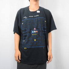 画像2: 2000's PAC-MAN ビデオゲームプリントTシャツ BLACK XL (2)