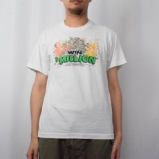 画像3: 90's USA製 "MILLION CASH GUARANTEED" カジノ イラストプリントTシャツ L (3)