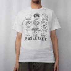 画像2: 90's USA製 "BE ART LITERATE" アートプリントTシャツ M (2)