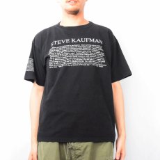 画像2: 90's STEVE KAUFMAN ポップアートプリントTシャツ BALCK L (2)