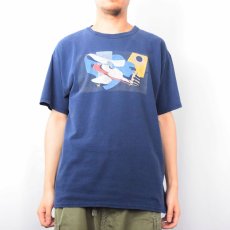 画像3: 90's Arshile Gorky USA製 "PHILADELPHIA MUSEUM OF ART" アートプリントTシャツ NAVY L (3)