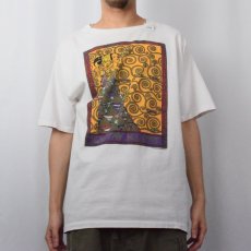 画像2: 90's Gustav Klimt USA製 "Die Erwartung" アートプリントTシャツ XL (2)