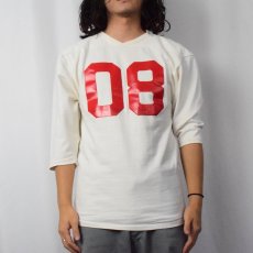 画像3: 60〜70's "MILLER 08" ラバープリントフットボールTシャツ (3)