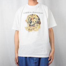 画像2: 90's USA製 "Golden Retriever" 犬プリントTシャツ XL (2)