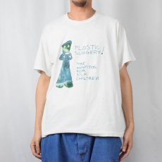 画像2: 90's CANADA製 "PLASTIC SURGERY!..." キャラクタープリントTシャツ XL (2)