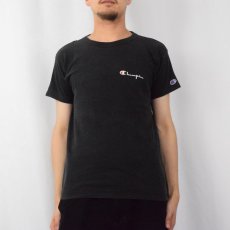 画像2: 90's Champion USA製 ロゴプリントTシャツ BLACK XL (2)