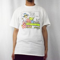 画像2: 90's SHOE BOX USA製 イラストプリントTシャツ L (2)