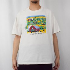 画像2: 90's USA製 "WHERE'S MOO?" 牛イラストTシャツ XL (2)