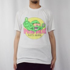 画像2: 80's "SPRING BREAK PARTY ANIMAL" イラストプリントTシャツ XL (2)