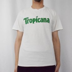 画像2: 90's Tropicana USA製 飲料メーカー ロゴプリントTシャツ L (2)