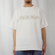 画像2: MICHIGAN RAG CO. USA製 猫プリントTシャツ XL (2)