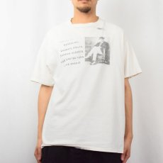 画像2: 90's Andrea Mussolini "MUSSOLINI,QADDAFI,STALIN,..." 政治家プリントシャツ XL (2)