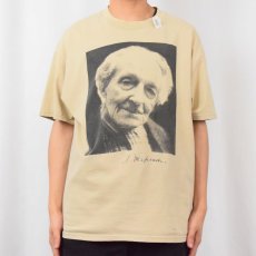 画像3: 90's〜 Lev Sergeyevich Termen 発明家プリントTシャツ XL (3)