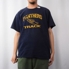 画像2: "PANTHERS TRACK" ウイングフットプリントTシャツ NAVY XL (2)