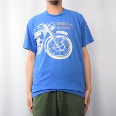 画像2: 90's Norton USA製 "ALL BRITISH RALLY" バイクプリントTシャツ L (2)