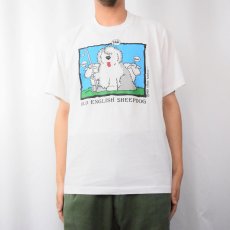 画像2: 80's CATHEE ROEHRIG USA製 "OLD ENGLISH SHEEPDOG" シュールイラストプリントTシャツ XL (2)