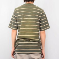 画像3: 90〜2000's puritan マルチボーダー柄 ポケットTシャツ S (3)