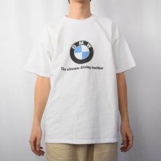 画像2: 90's〜 BMW USA製 "The ultimate driving machine" 自動車メーカー ロゴプリントTシャツ L (2)