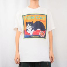 画像2: TOM CAT Brand 猫プリントTシャツ L (2)