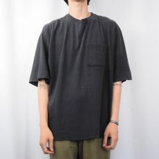 画像2: 90's OAKTON USA製 無地 ポケットTシャツ GRAY XXL (2)