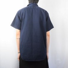 画像3: 70〜80's Key IMPERIAL USA製 チェーン刺繍 ワークシャツ NAVY L (3)