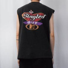 画像4: 90's MTV USA製 "Singled OUT" カットオフスリーブ ゲーム番組 ロゴプリントTシャツ XL (4)