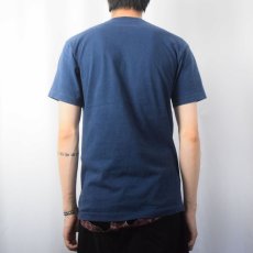 画像3: 70's JCPenney 無地 ポケットTシャツ NAVY L (3)