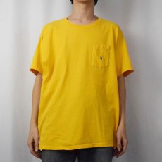 画像2: 90's POLO Ralph Lauren USA製 ロゴ刺繍 ポケットTシャツ L (2)