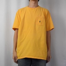 画像2: 90's POLO Ralph Lauren USA製 ロゴ刺繍 ポケットTシャツ L (2)