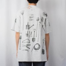 画像3: 90's rel-e-vant products USA製 工具プリントTシャツ XL (3)