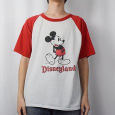 画像2: 80〜90's Disney MICKEY MOUSE USA製 キャラクタープリントラグランTシャツ XL (2)