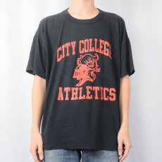 画像2: 80's RUSSELL ATHLETIC USA製 "CITY COLLEGE ATHLETIC" プリントTシャツ XL (2)