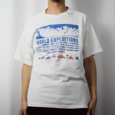 画像2: 90's "WORLD EXPEDITIONS" トレッキング会社 プリントTシャツ XL (2)