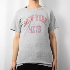 画像2: 80's Champion トリコタグ USA製 "NEW YORK METS" 染み込みプリントTシャツ L (2)