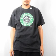 画像2: STARBUCKS COFFEE ロゴプリントTシャツ BLACK XL (2)