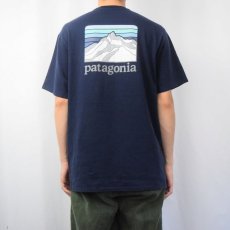 画像4: 20SS Patagonia ロゴプリントポケットTシャツ NAVY S (4)