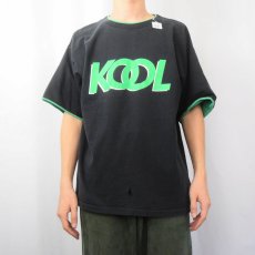 画像2: 90's KOOL タバコ企業 レイヤードデザイン ロゴプリントTシャツ (2)