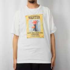 画像2: 90's WALLACE & GROMIT "Feathers McGraw" アニメキャラクタープリントTシャツ XL (2)