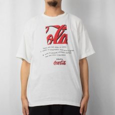 画像2: Coca-Cola 飲料メーカー ロゴプリントTシャツ XXL (2)