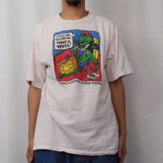 画像2: 90's John Baynham USA製 "Barney's no-good brother Eddie" イラストプリントTシャツ XL (2)