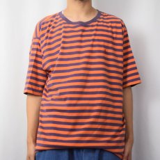 画像2: 90's POLO Ralph Lauren ボーダー柄 ロゴ刺繍Tシャツ XXL (2)