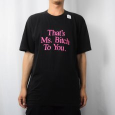 画像2: 80's USA製 "That's Ms. Bitch To You." メッセージプリントTシャツ XL (2)