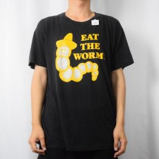 画像3: 80's Monte Alban Mezcal USA製 "Eat the worm!" リキュールTシャツ BLACK L  (3)