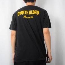 画像4: 80's Monte Alban Mezcal USA製 "Eat the worm!" リキュールTシャツ BLACK L  (4)