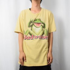 画像3: 90's Budweiser USA製 ビールメーカー カエルプリントTシャツ L (3)