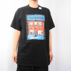 画像2: 90's Thomas King CANADA製 "Dead Dog Cafe" 作家WEBサイト プリントTシャツ BLACK XL (2)