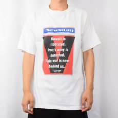 画像2: 90's George W. Bush USA製 "Newsdays" プリントTシャツ L (2)